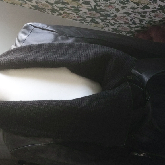 Elie tahari leather jacket /coat sz m - Picture 5 of 14